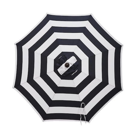 Living Accents Living Accents 9 ft. Tiltable Navy White Stripe Market Umbrella UMA908G31OBD803